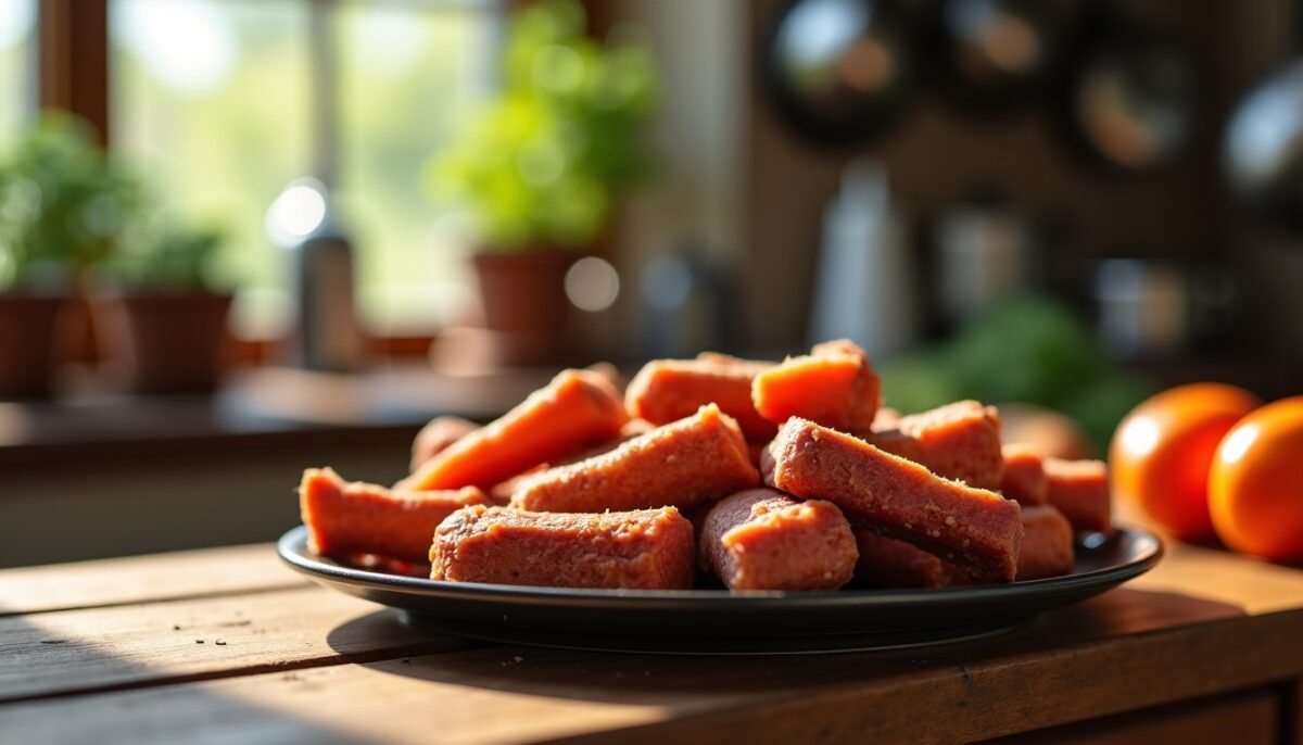 Délicieuses friandises maison pour chiens : boeuf savoureux et carottes croquantes